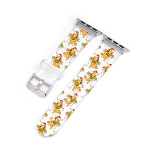 Christmas Winnie the Pooh Clear Smartwatch Strap