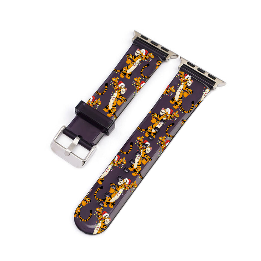 Christmas Tigger Black Smartwatch Strap