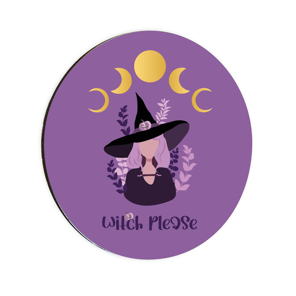 Witch Please Circle Coaster