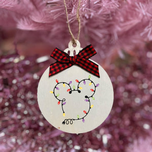 
            
                Load image into Gallery viewer, Christmas Mickey Lights Wooden Decoration
            
        