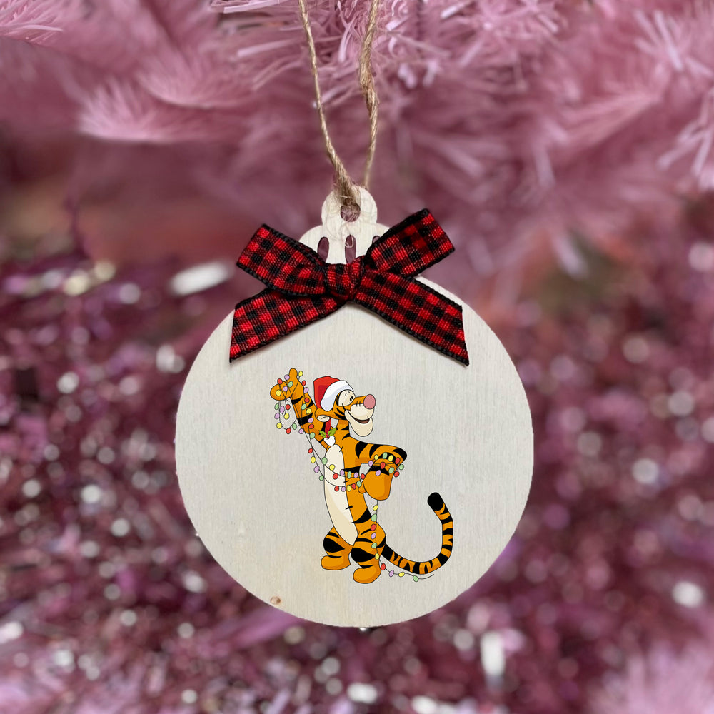 Christmas Tigger Wooden Decoration