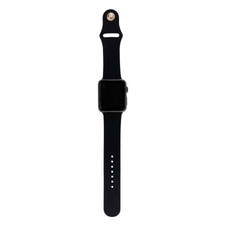 Apple Watch Black Soft Silicone Strap