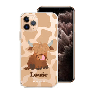 Personalised Baby Highland Cow Phone Case
