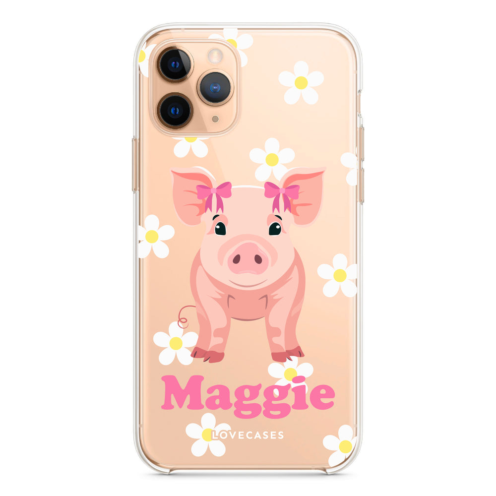 Personalised Coquette Pig Phone Case