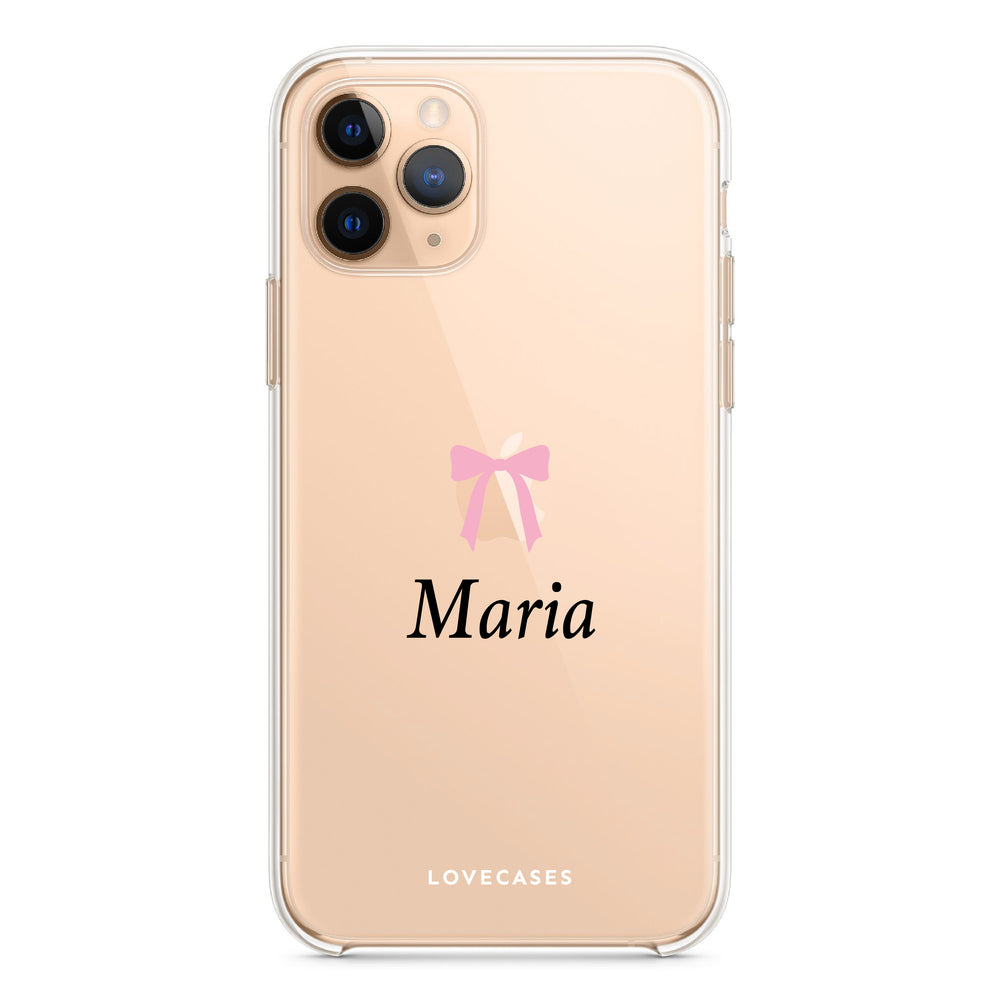 
            
                Load image into Gallery viewer, Personalised Black Bow Name Phone Case
            
        