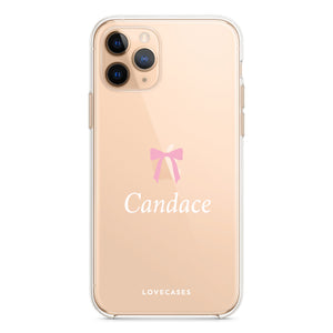 
            
                Load image into Gallery viewer, Personalised White Bow Name Phone Case
            
        