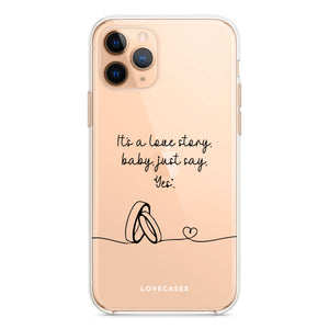 Black It's A Love Story Phone Case