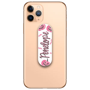 
            
                Load image into Gallery viewer, Personalised Pink Halloween Pumpkin Phone Loop
            
        