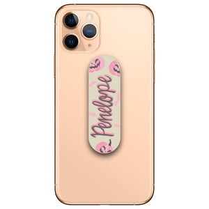 Personalised Pink Halloween Pumpkin Phone Loop