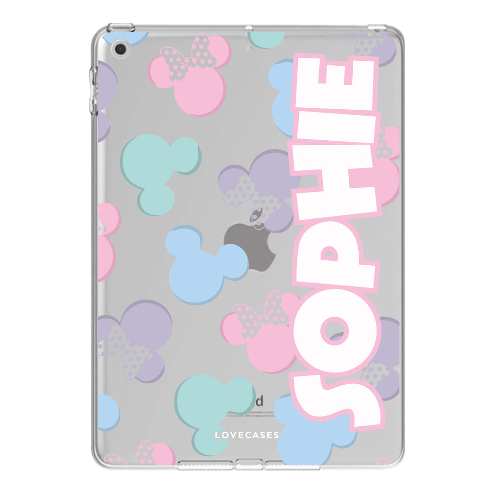 
            
                Load image into Gallery viewer, Personalised Pastel Mickey &amp;amp; Minnie iPad Case
            
        