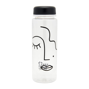 
            
                Load image into Gallery viewer, Abstract Face Clear Water Bottle
            
        