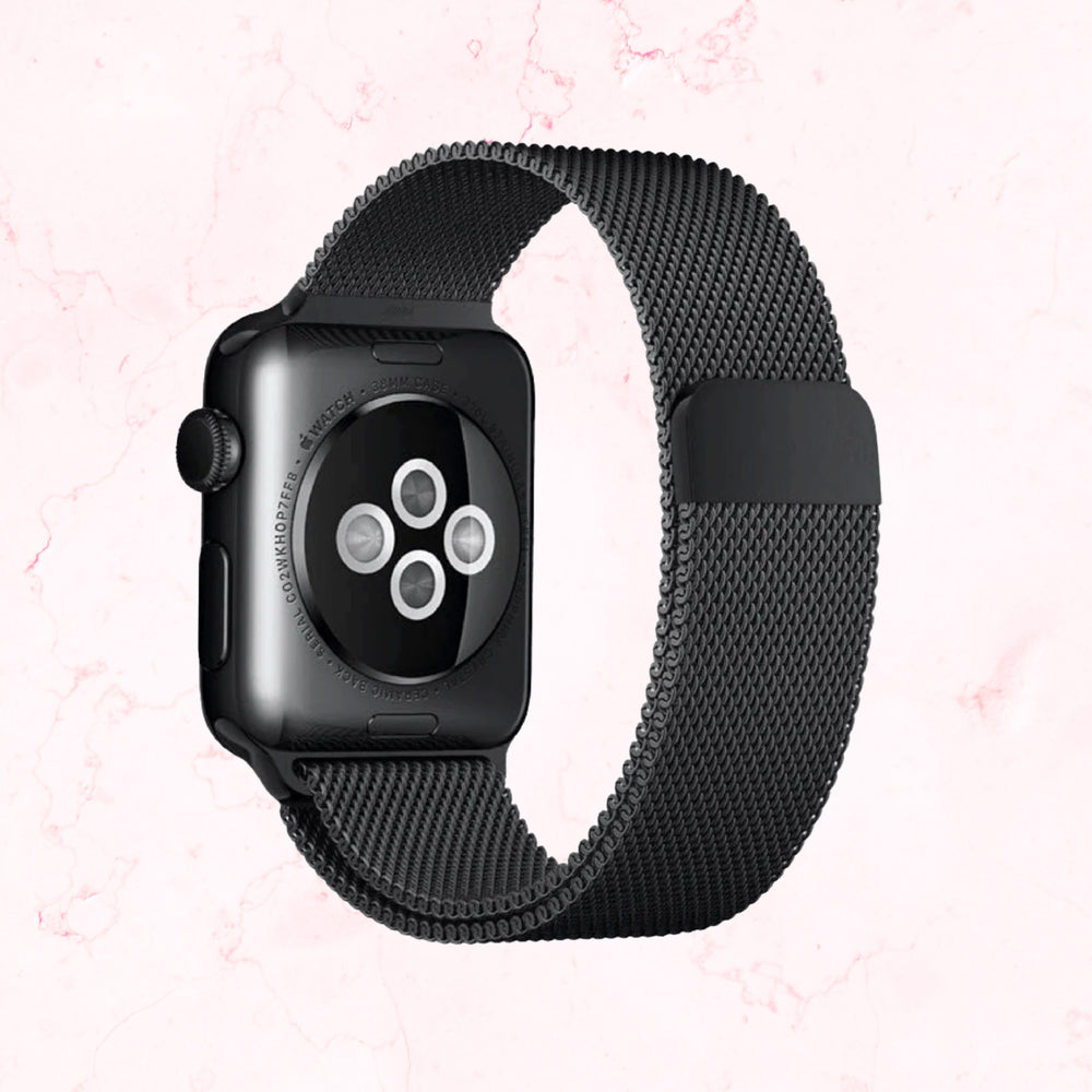 Black Milanese Apple Watch Strap – LoveCases - Main Image