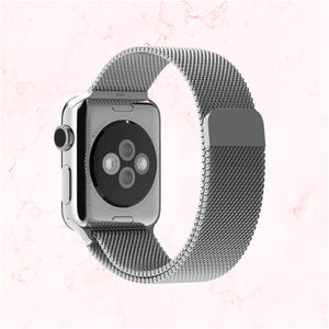 Silver Milanese Apple Watch Strap