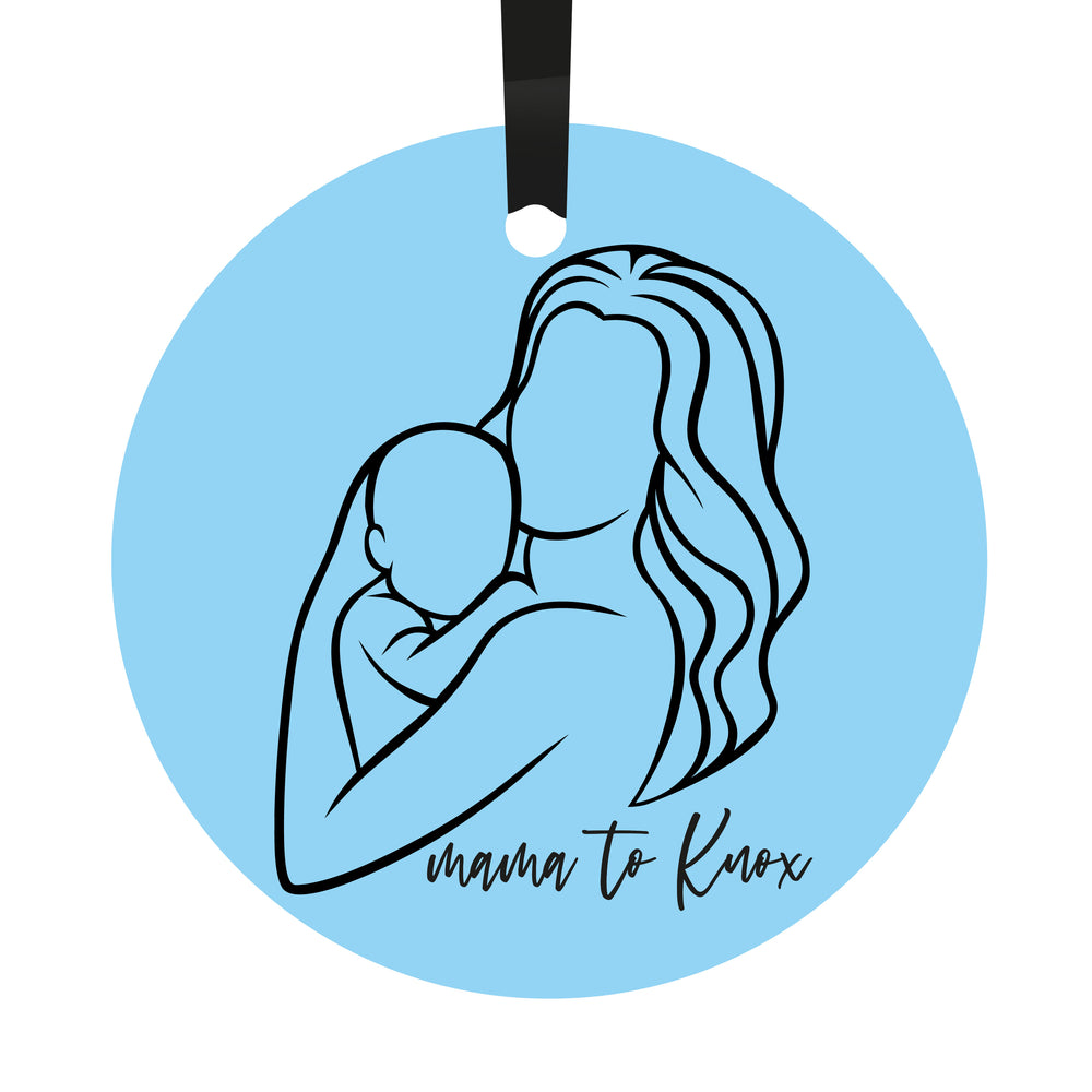 Personalised Blue Mama To Be... Hanging Decoration