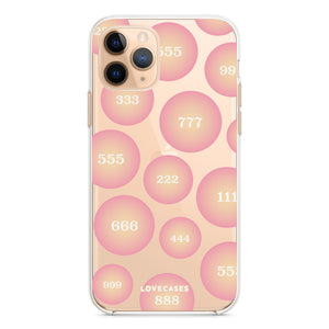 Pink Angel Numbers Bubbles Phone Case