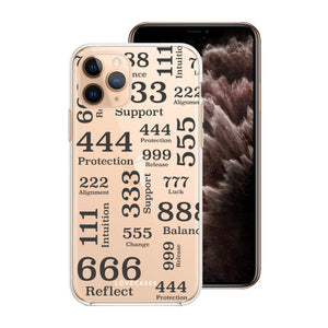 
            
                Load image into Gallery viewer, Black Angel Numbers Pattern Phone Case
            
        