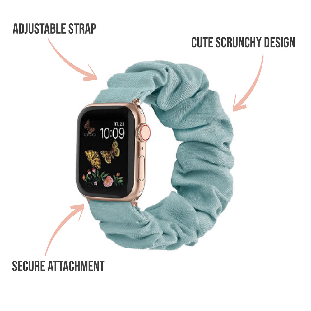 Haze Blue Scrunchie Apple Watch Strap