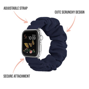 Dark Blue Scrunchie Apple Watch Strap