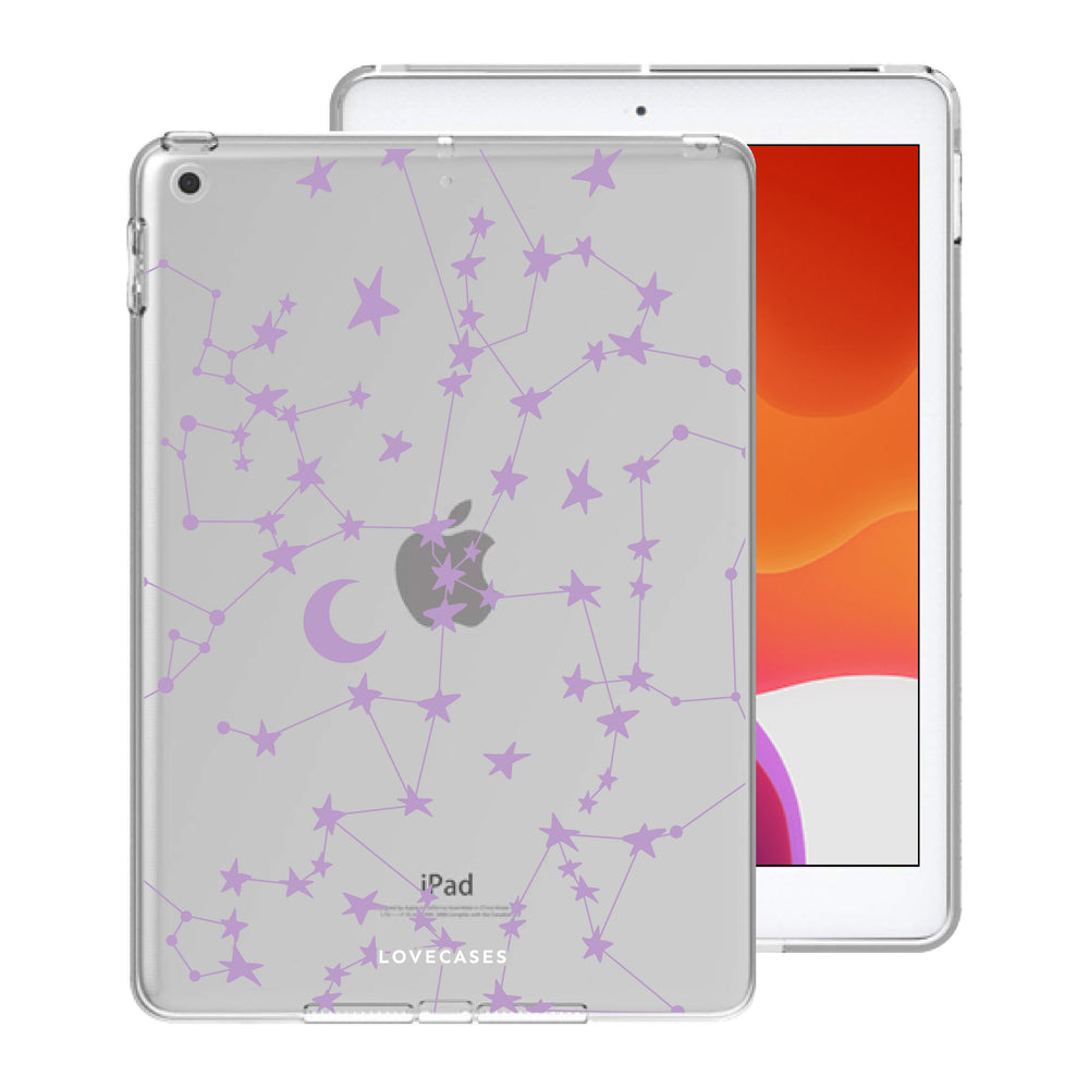 
            
                Load image into Gallery viewer, Purple Stars &amp;amp; Moons iPad Case
            
        