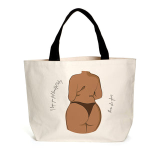 Brown Body Positive Tote