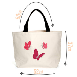 Magenta Butterflies Tote