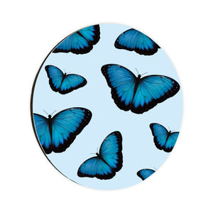 Blue Butterfly Phone Case, Phone Loop + Coaster Bundle