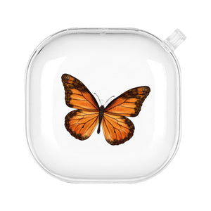 Orange Butterfly Galaxy Buds Case