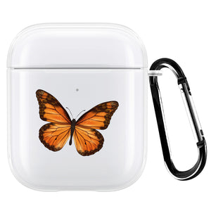 Orange Butterfly AirPod Case
