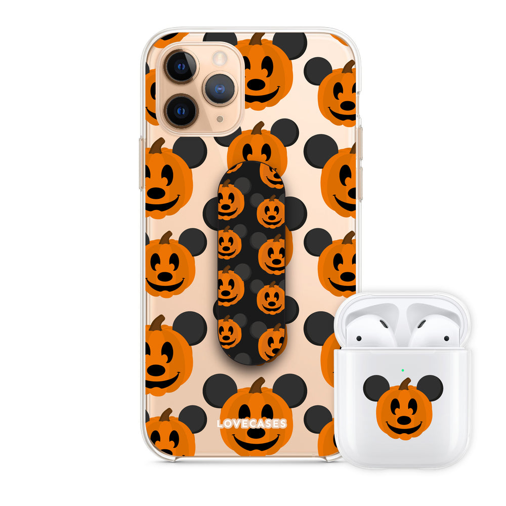 Mickey Pumpkins Phone Case, Phone Loop + AirPod Bundle