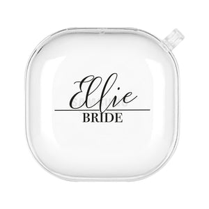
            
                Load image into Gallery viewer, Personalised Script Bride Galaxy Buds Case
            
        