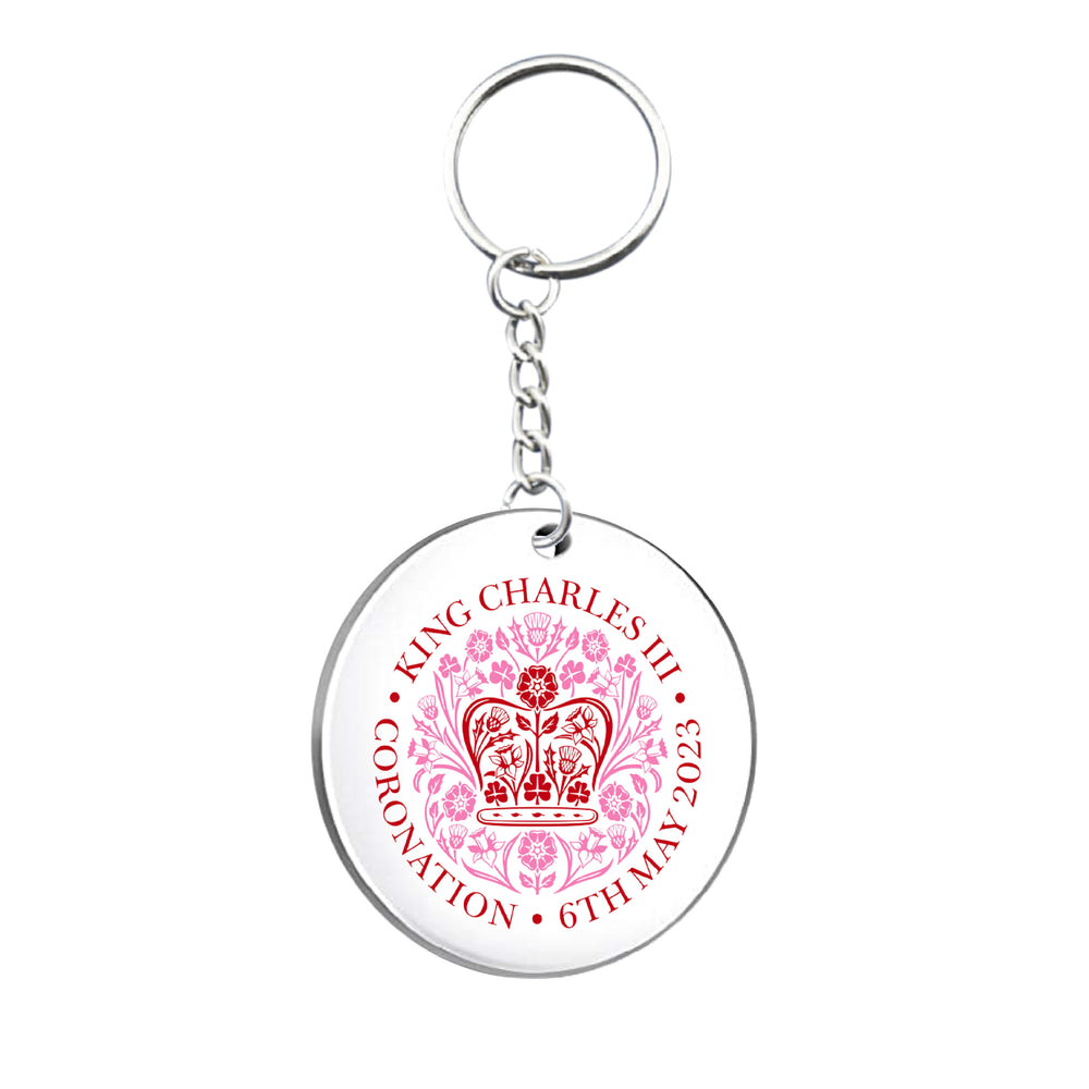 King Charles III Coronation Logo Circle Keyring