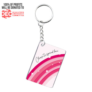 Choose To Spread Love Rectangle Keyring