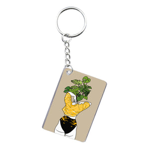 LoveCases x Bodies & Botanics Stripes Rectangle Keyring