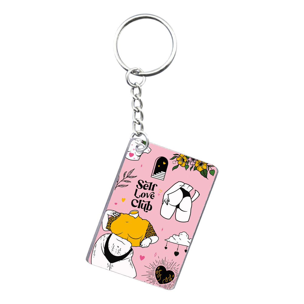 
            
                Load image into Gallery viewer, LoveCases x Bodies &amp;amp; Botanics Self Love Rectangle Keyring
            
        