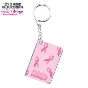 
            
                Load image into Gallery viewer, Pink Ribbon Rectangle Keyring
            
        