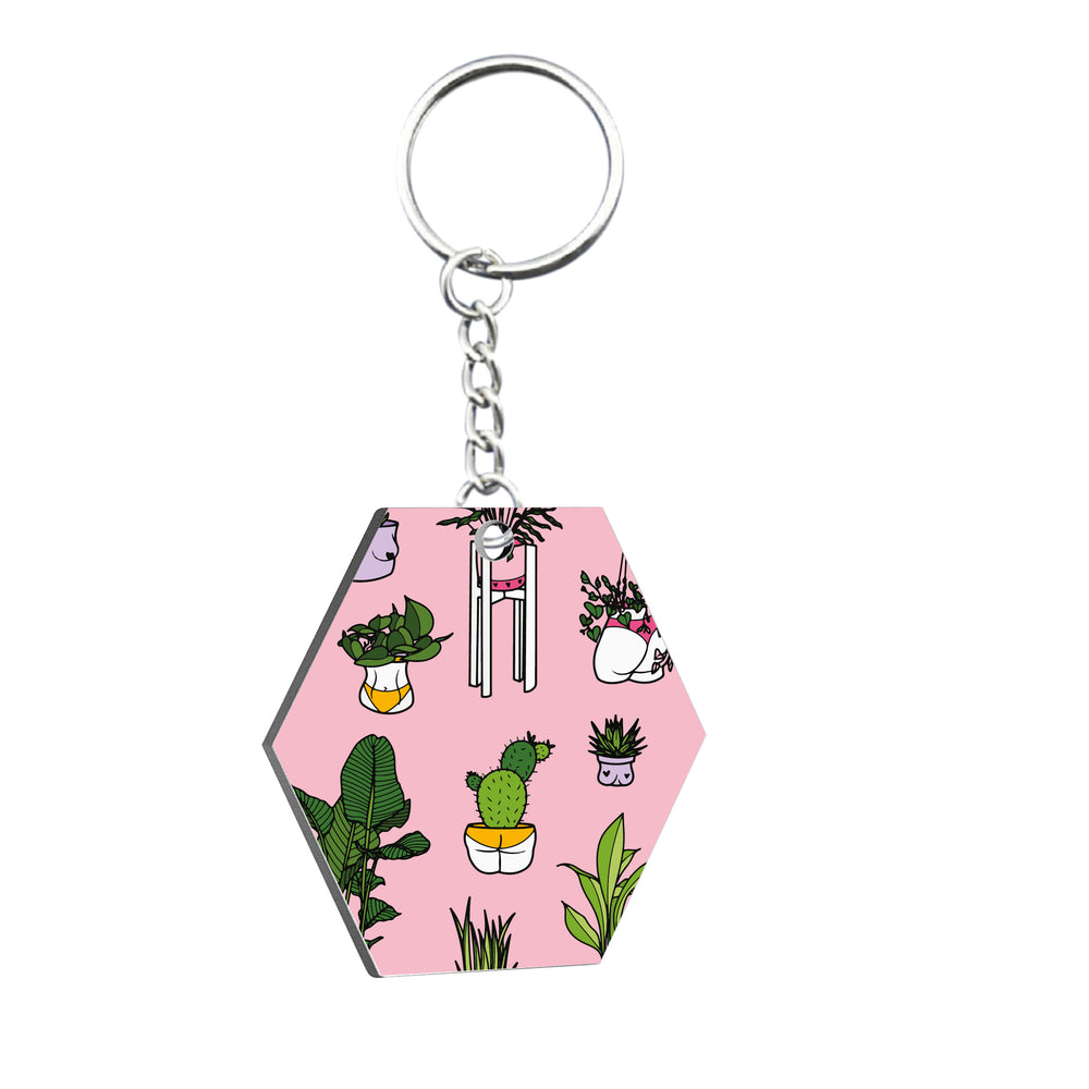 
            
                Load image into Gallery viewer, LoveCases x Bodies &amp;amp; Botanics Body Pots Hexagonal Keyring
            
        
