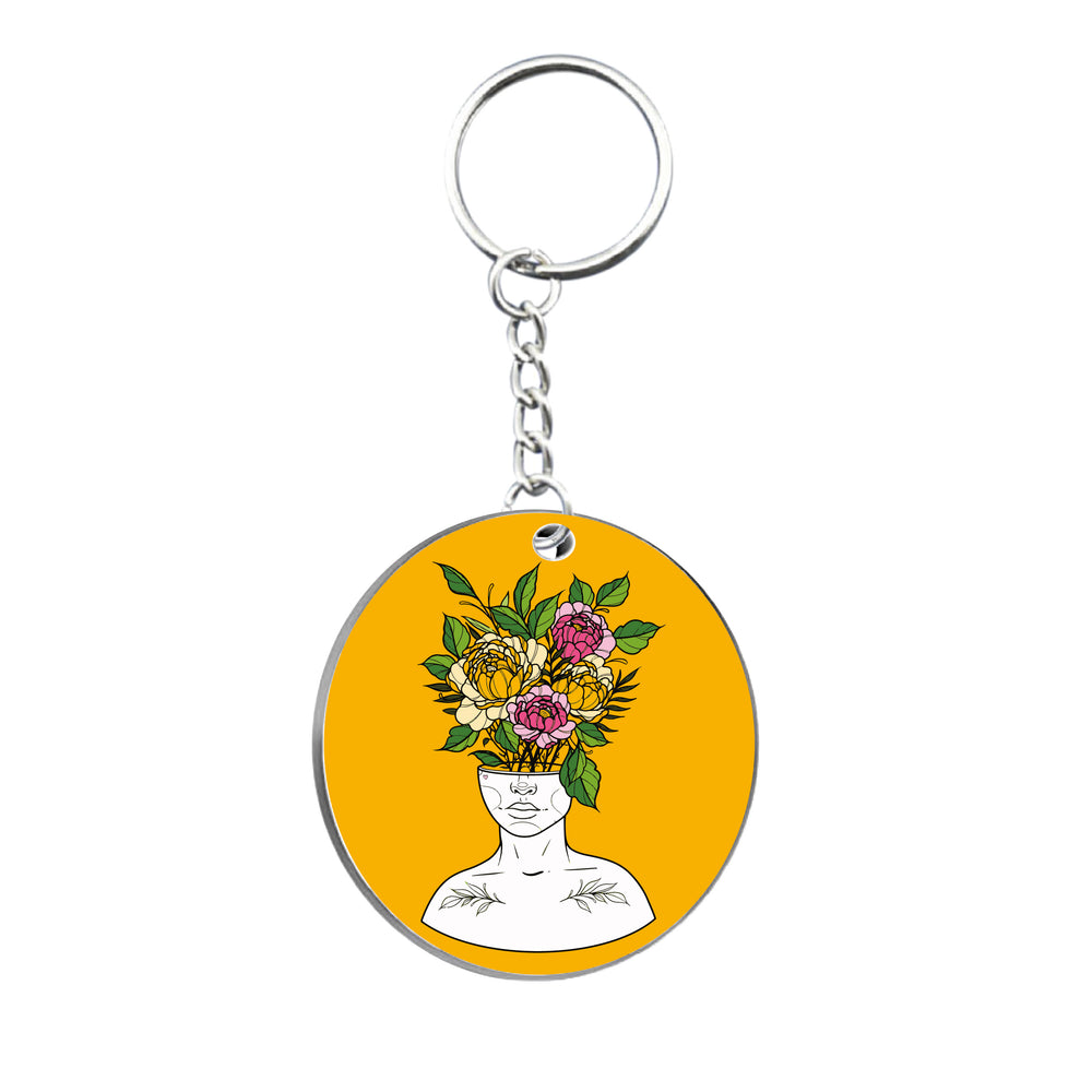 LoveCases x Bodies & Botanics Floral Vase Circle Keyring