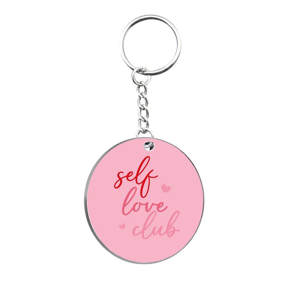 Self Love Club Circle Keyring