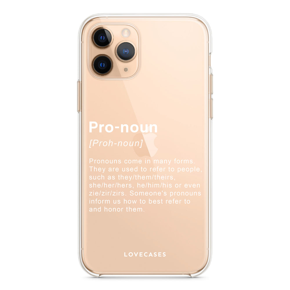
            
                Load image into Gallery viewer, White Pronouns Definition Phone Case
            
        