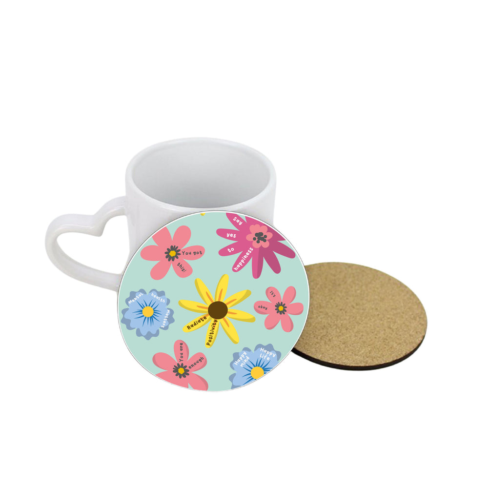 __Lifeis_beautiful__ x LoveCases Positive Floral Circle Coaster