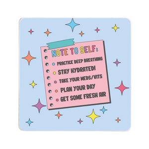 __Lifeis_beautiful__ x LoveCases Note To Self Square Coaster