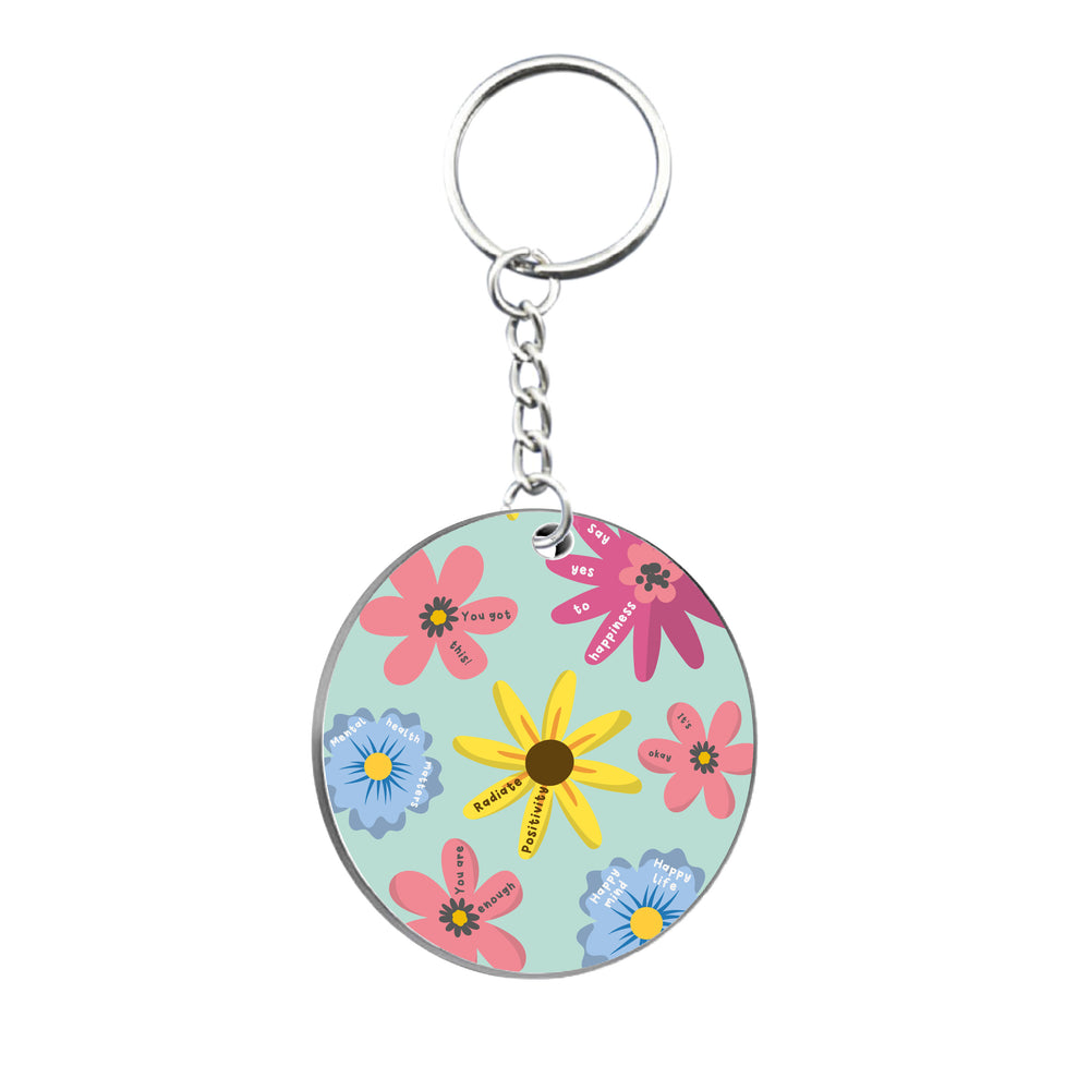 __Lifeis_beautiful__ x LoveCases Positive Floral Circle Keyring