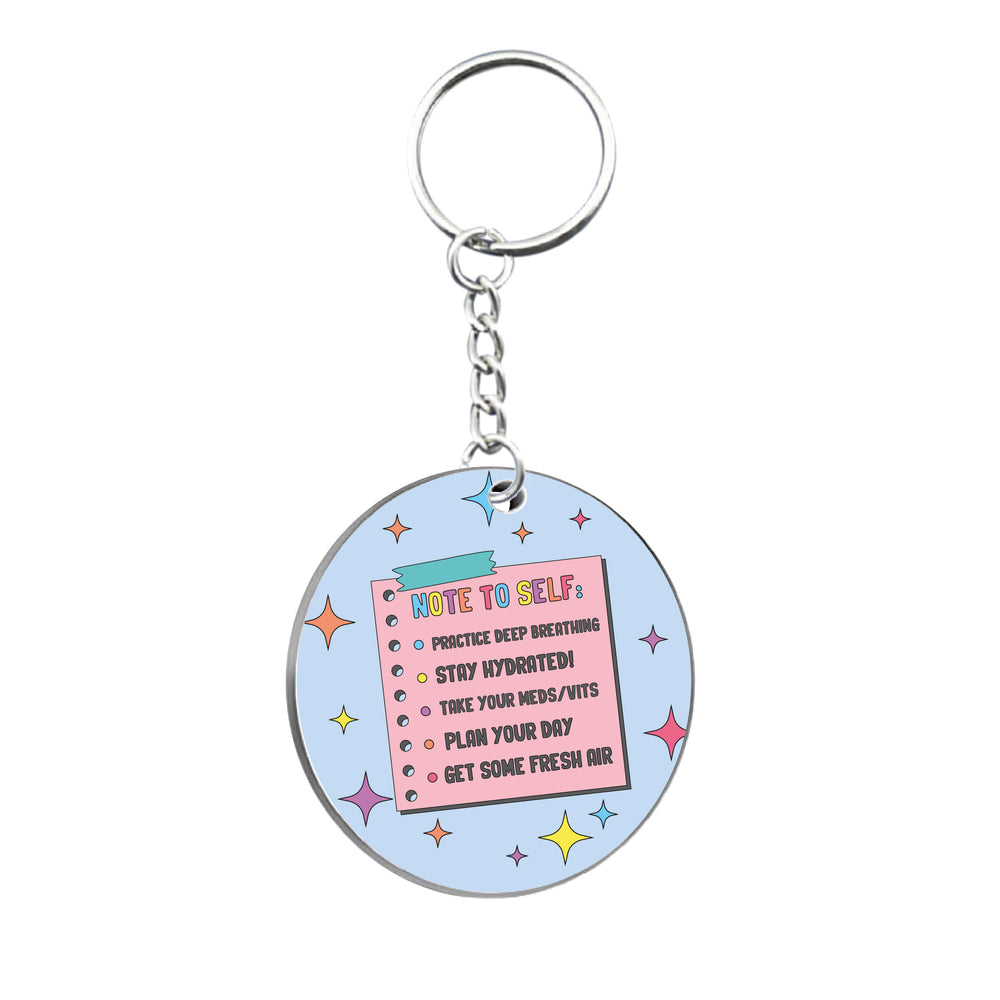 
            
                Load image into Gallery viewer, __Lifeis_beautiful__ x LoveCases Note To Self Circle Keyring
            
        