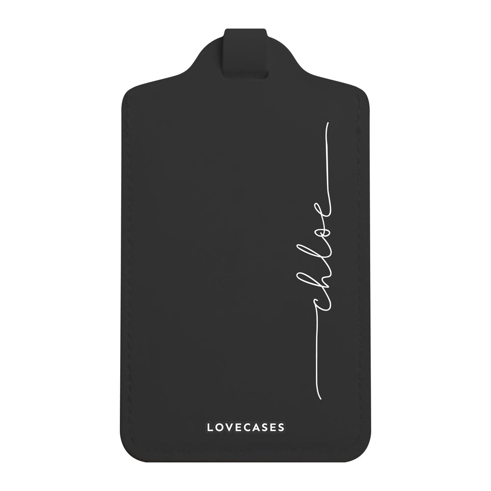 Black Personalised Luggage Tag