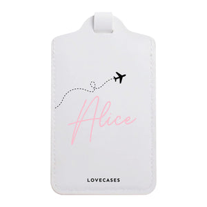 White Personalised Jet Set Luggage Tag