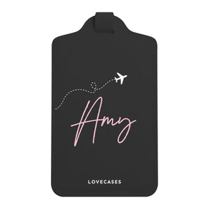 
            
                Load image into Gallery viewer, Black Personalised Jet Set Luggage Tag
            
        
