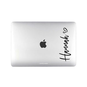 Personalised Black Script MacBook Case