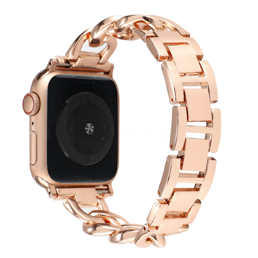 
            
                Load image into Gallery viewer, Rose Gold Metal Apple Watch Strap
            
        