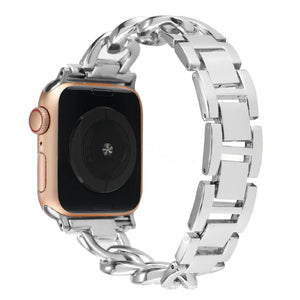 
            
                Load image into Gallery viewer, Silver Metal Apple Watch Strap
            
        
