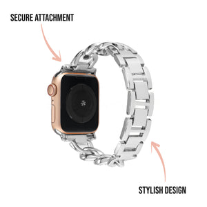 Silver Metal Apple Watch Strap
